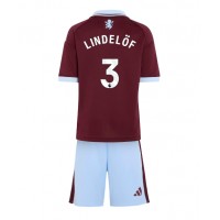 Aston Villa Victor Lindelof #3 Koti Peliasu Lasten 2026-27 Lyhythihainen (+ Lyhyet housut)